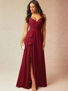 Beautiful Chiffon Evening/ Formal Dress/ Gown with Pockets Sz 20
